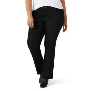Lee Women's Plus Bootcut Jean, Size 18W, Black Wash, Mid-Rise, Stretch Denim